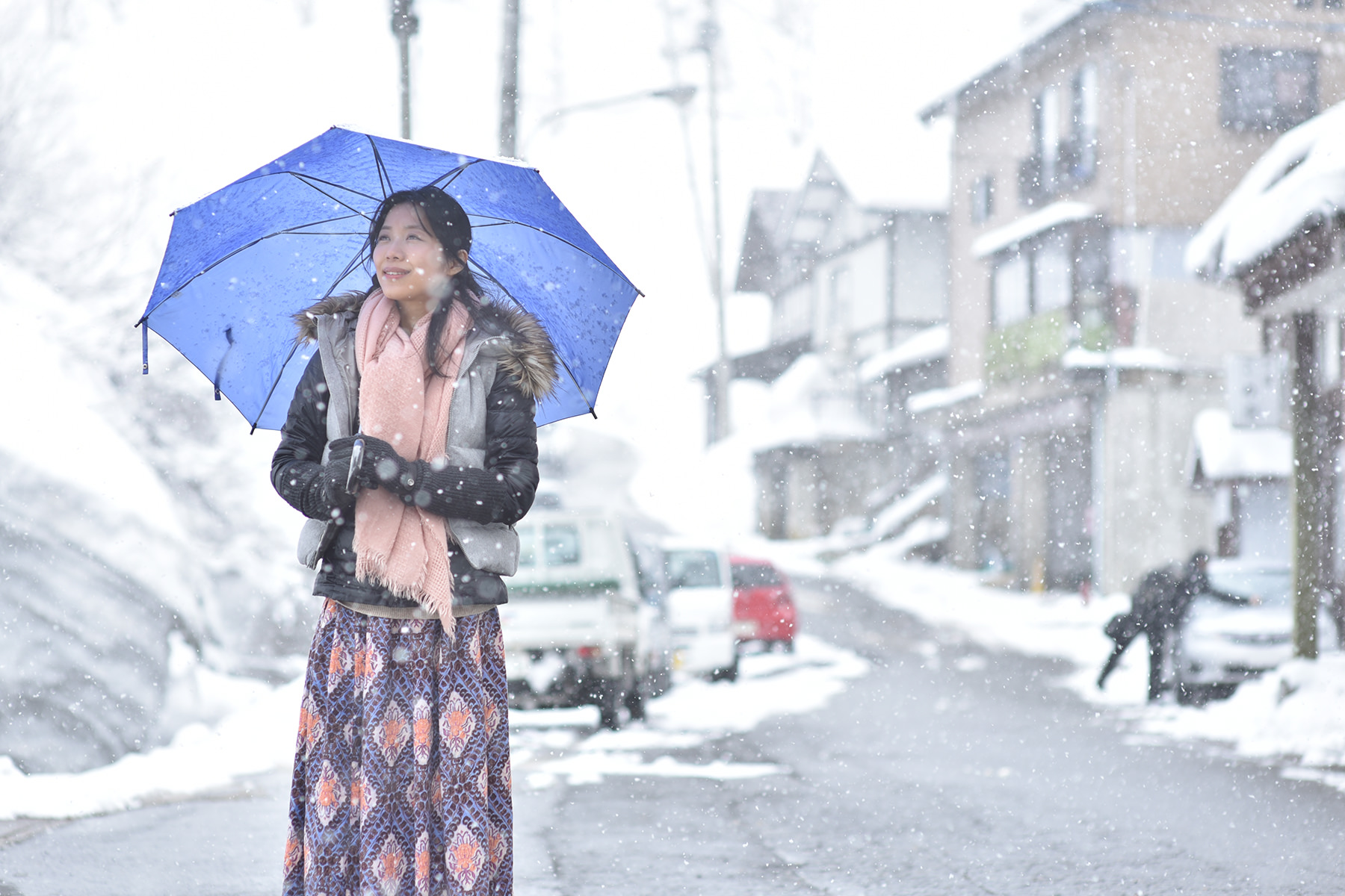 冬-3 雪の温泉街